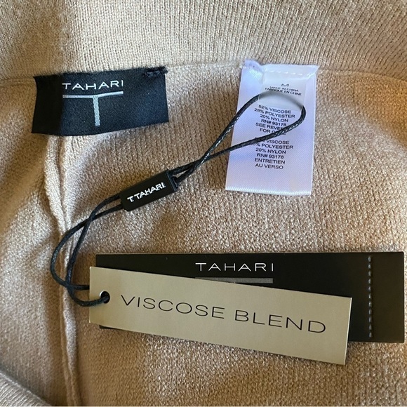 Tahari Tan Desert Dune Elastic Waist Pants - Picture 5 of 6